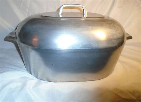 Vintage Huge Aluminum Roaster Turkey Meat Pan 